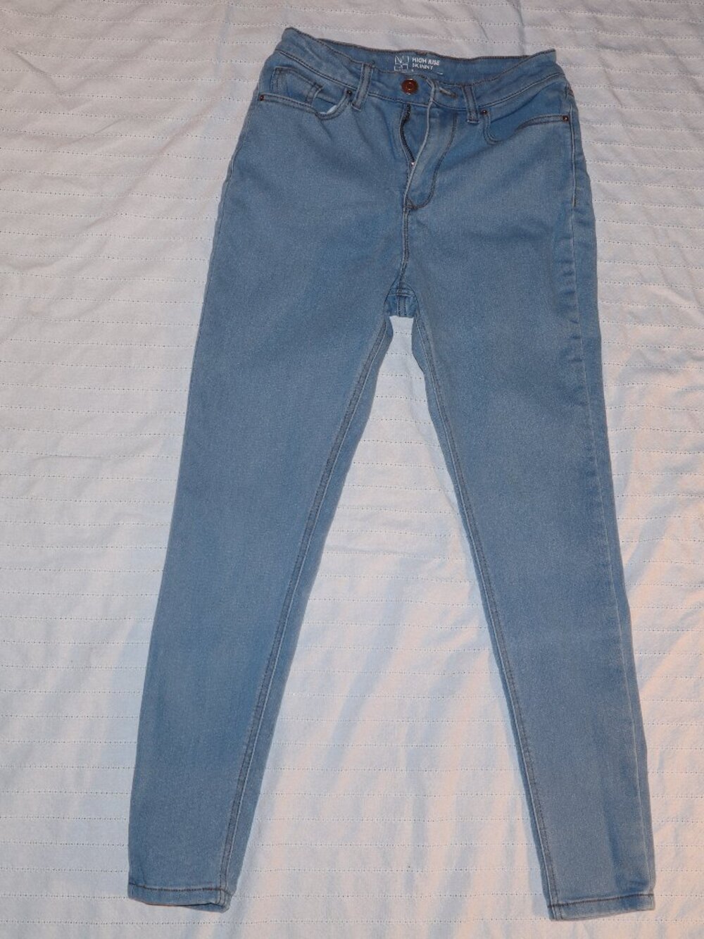 No Boundaries High Rise Skinny Jeans Women's Size 9 Light Wash Stretch Denim
